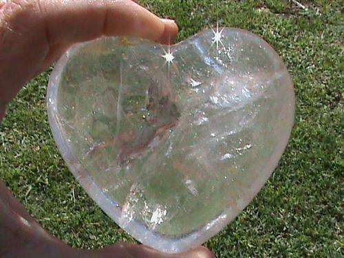 LARGE QUARTZ CRYSTAL HEART, HALF A KILOGRAM......BETTER THAN EASTER CHOCOLATE