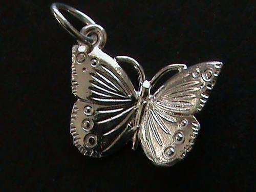 SOLID STERLING SILVER BUTTERFLY CHARM / SMALL PENDANT