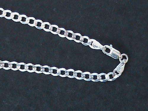 SOLID STERLING SILVER CHAIN    45 CM LONG..........