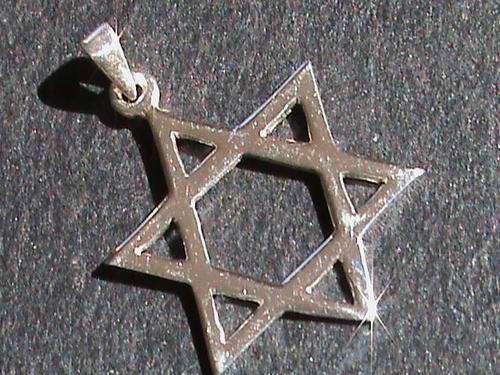 SOLID STERLING SILVER STAR OF DAVID PENDANT