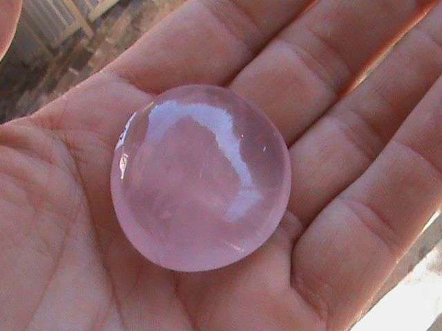 SMALL AA GRADE ROSE QUARTZ GALET...POLISHED