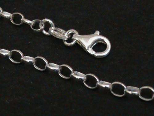 SOLID STERLING SILVER CHAIN.   .....  60 CM LONG