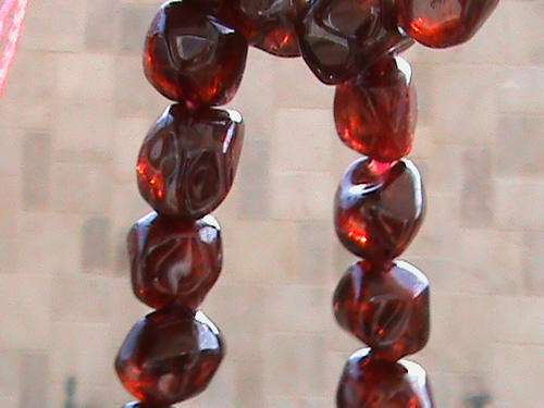 GARNET GEMSTONE BEADS... LARGE FREE FORM SHAPES