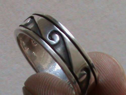 SOLID STERLING SILVER RING.   SIZE U 1/2