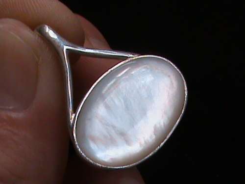 STERLING SILVER AND MOTHER OF PEARL PENDANT.......