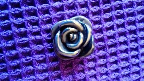 ROSE PENDANT.  SOLID STERLING SILVER