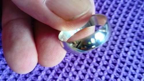 SOLID STERLING SILVER WEDDING BAND.  5 MM WIDE.  SIZE Q