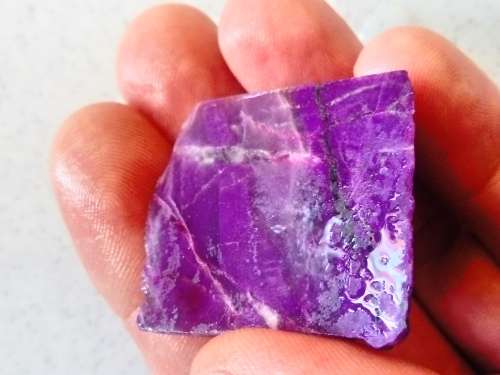 PREFORMED SUGILITE.  READY FOR CUTTING A CAB.