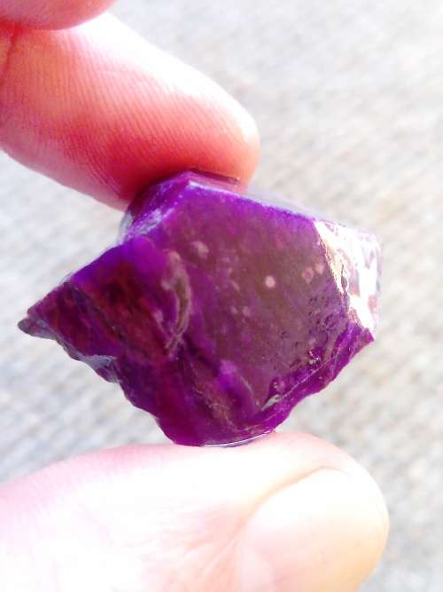 PREFORMED SUGILITE ROUGH.  ROYAL BRIGHT PURPLE. TRANCLUCENT MATERIAL