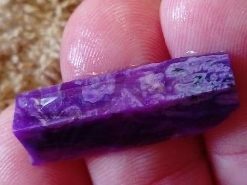 PREFORMED SUGILITE.  EXCELLENT COLOUR.