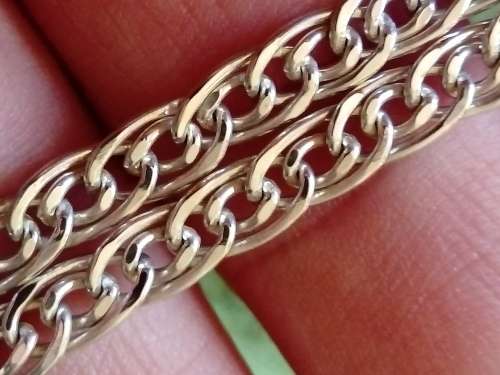 QUALITY SOLID STERLING SILVER CHAIN.  50 CM LONG