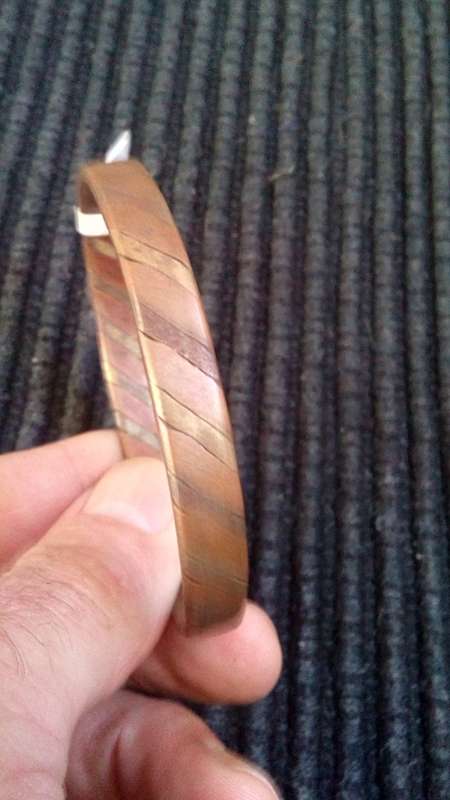 RED COPPER, BRASS, AND METAL BRACELET