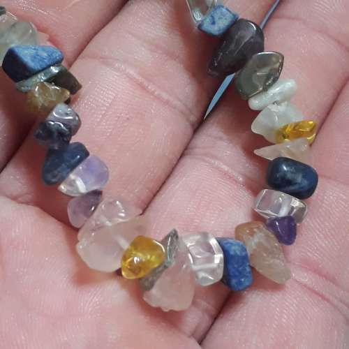 MIX GEMSTONE 46 CM METAL LOBSTER CLASP