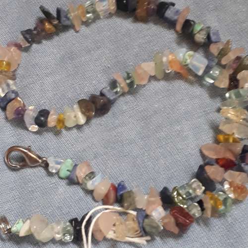 MIX GEMSTONE 46 CM METAL LOBSTER CLASP