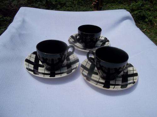 Retro Tea Cup and Saucer 6 piece Set