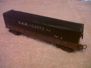 LIMA SAR SAS BROWN BOX  WAGON WITH TRAPEZUIM COVER HO SCALE