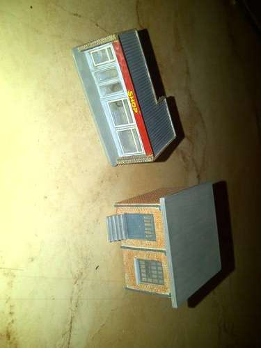 N scale shop and store room with no light