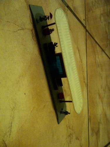 N scale train station with no light