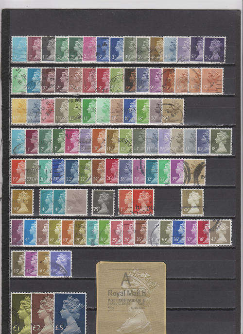 Great Britain, collection "Machins" used, with parcel label