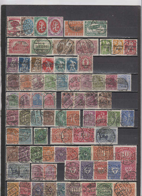 Germany, collection 1919-'22 used, better postmarks