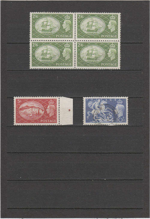 Great Britain, 1951 high values, read description.