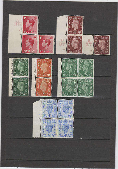 Great britain, some sheetsides with numbers and from booklets, MNH & MH