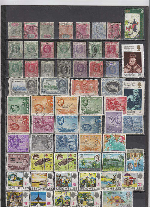 Seychelles, collection used, inverted ones have thins