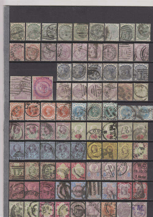 GB, Queen Victoria issues used, all sound