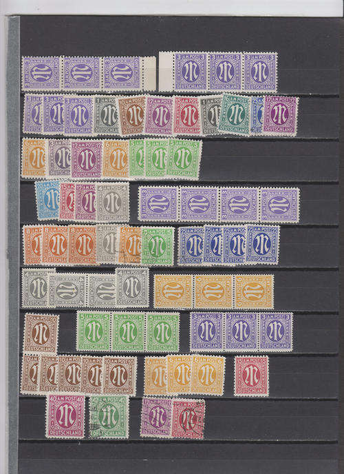 Germany, American and British Occ.Zone, leftovers to sort, used, unused,MH,MNH