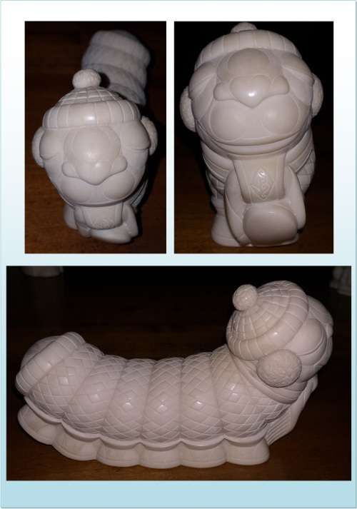 VINTAGE JOHN BICCARD CRUSHED MARBLE SCULPTURE  CHOLMONDELEY "CHUMLEY" THE CATERPILLER