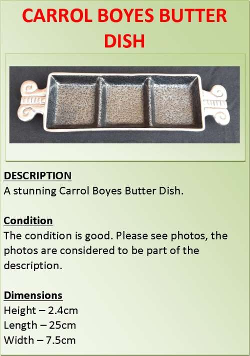 CARROL BOYES BUTTER DISH