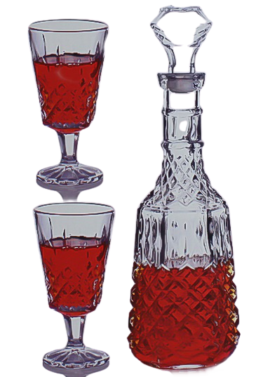 Brand New Crystal 7 Piece Wine Decanter Set - LOCAL STOCK