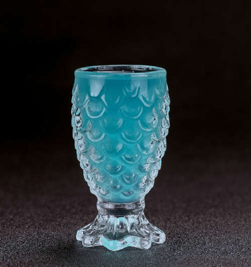 6 Piece Stylish Colourful Fish Scale Sturdy Glass Tumbler Set