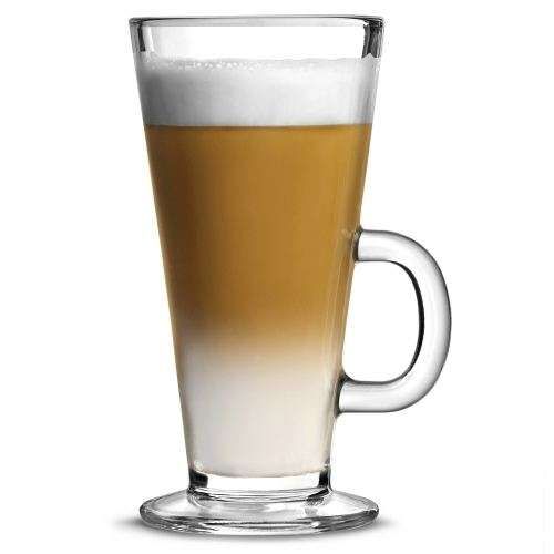 Brand New 6 Piece Clear Elegant Tall Latte Glasses Set  -  2 x 3pc