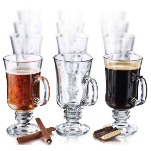 Brand New 6 Piece Irish Coffee  and Latte Glasses Combo Set - Ready to Ship Stock