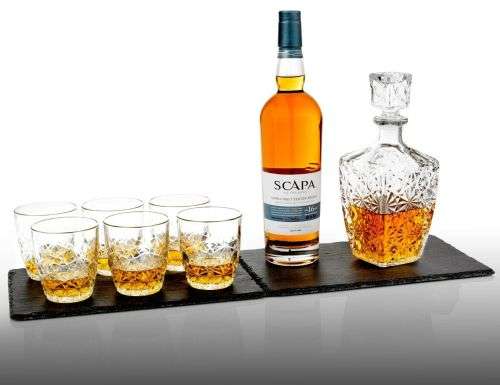 Seven (7) Piece Clear Whiskey Decanter Set - Ready To Ship Items