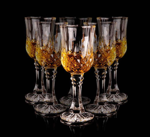 Brand New 6 Piece Crystal White Goblet Wine Glasses - Ready To Ship Items