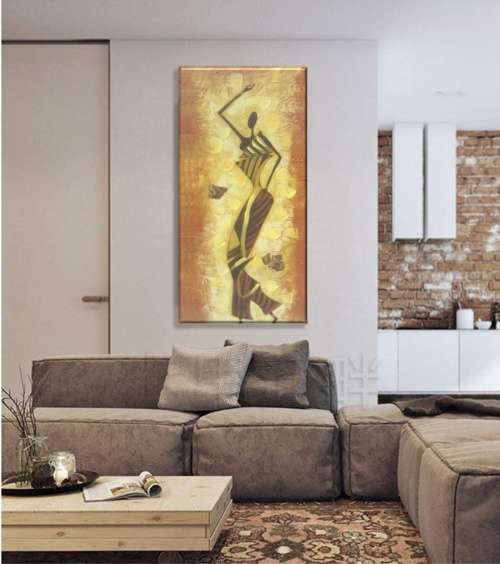 Brand New Wall Art African Oil Painting on Canvas (40 x 80cm) - Ready To Ship Items