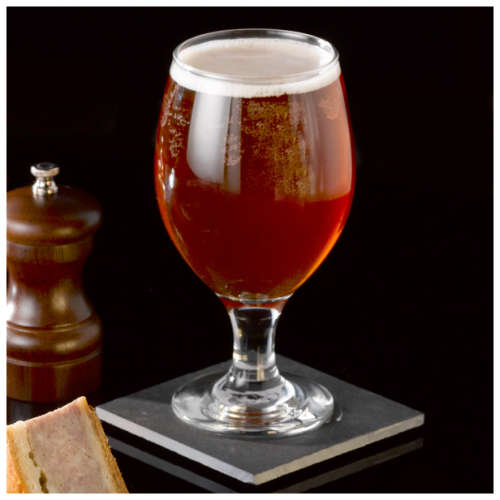 6 Piece Clear Classy Stemmed Craft Beer and Ale Glass Set