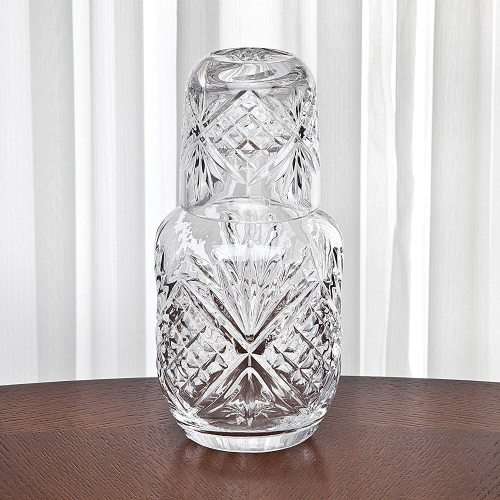 Bedside Night Carafe - Cup and Bottle to Keep Next To Your Bed for a Handy Midnight Drink - In Stock