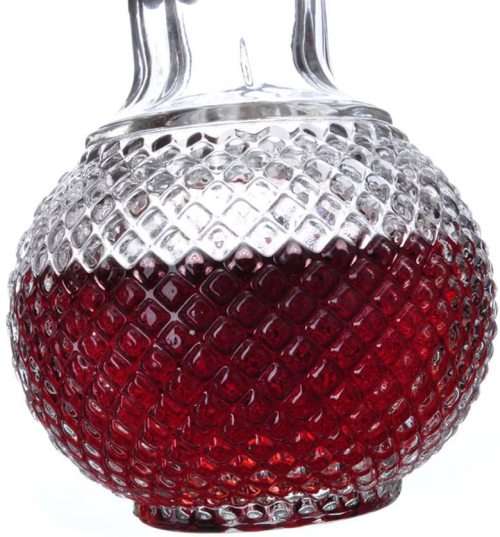 Rond Clear Glass Decanter Bottle Carafe Combo Set