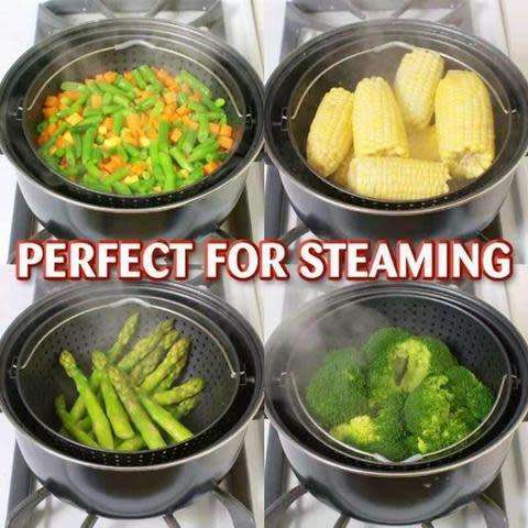 Heavy Duty Pasta Pot With Built-In Strainer