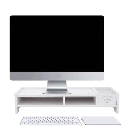 Multifunction Monitor Stand Riser with Multiple Storage Compartments