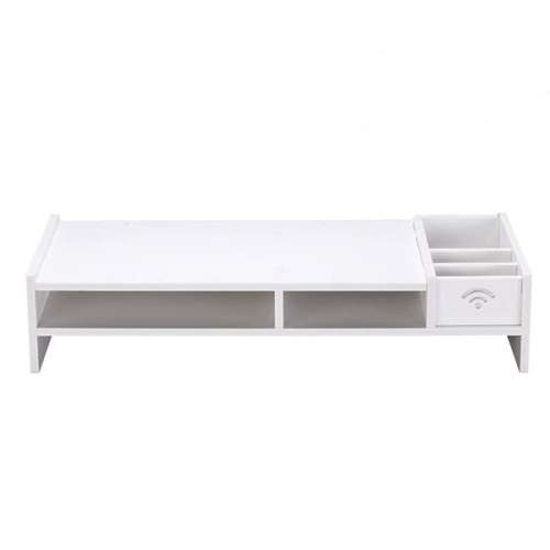 Multifunction Monitor Stand Riser with Multiple Storage Compartments