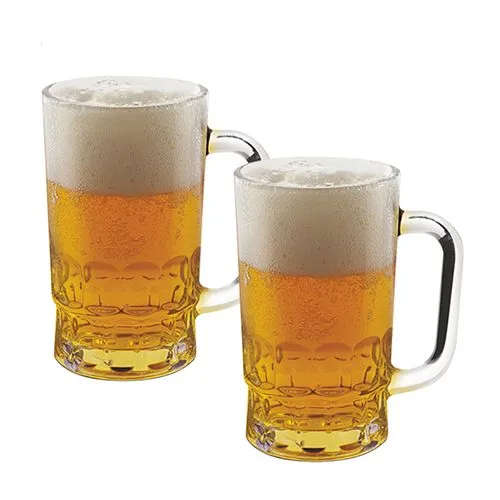 Trending 4 Piece Clear Glass Mug Set