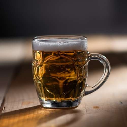 Set of 4 Medium Half Pint Glass Mug with Window