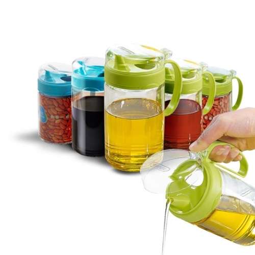 500ml Thickened Glass Oil and Vinegar Dispenser Oil Jug Container