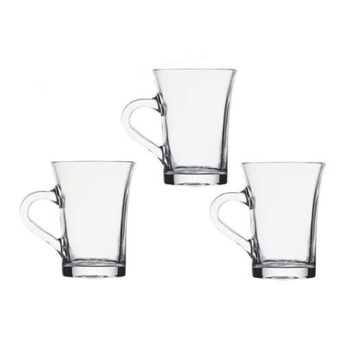 6 Piece Turkish Style Glass Tea and Coffee Cup Set - 225ml
