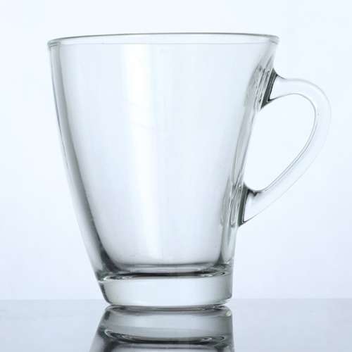 6 Piece Small Elegant Clear Glass Tea and Coffee Mug Set (165ml)