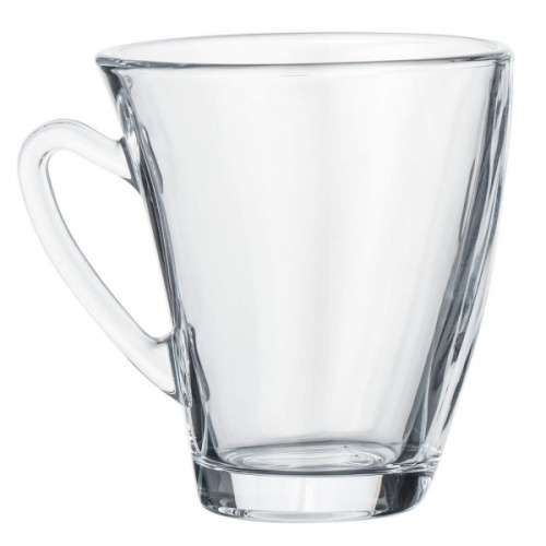 6 Piece Small Elegant Clear Glass Tea and Coffee Mug Set (165ml)
